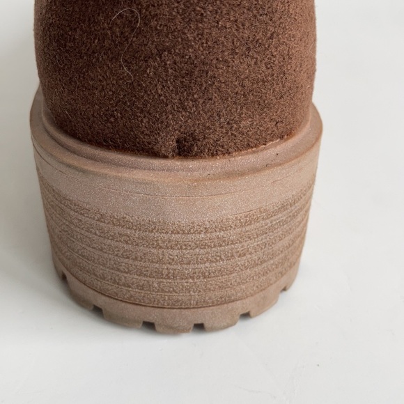 Seven brown Bestie Boot chelsea boot mid-calf lug sole side zip boot - Picture 15 of 16